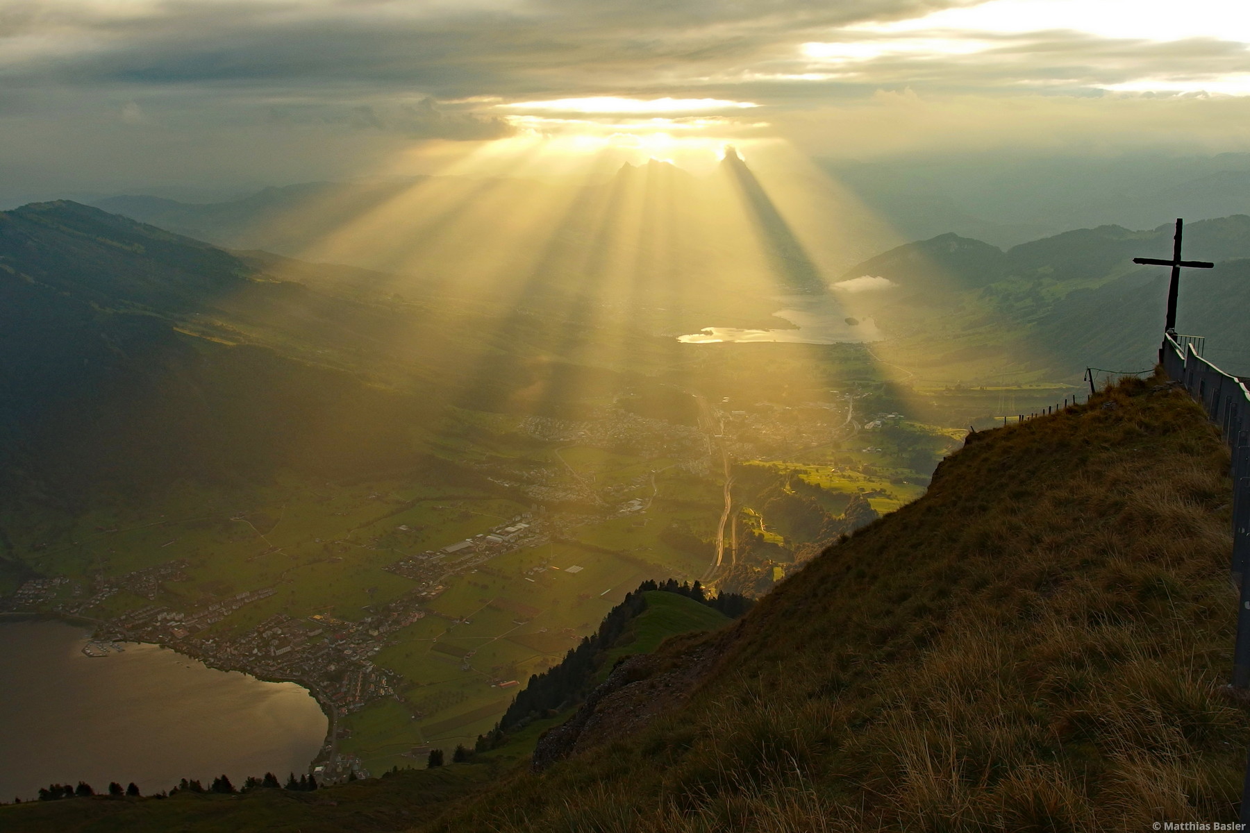 Strahlenkranz über Arth-Goldau